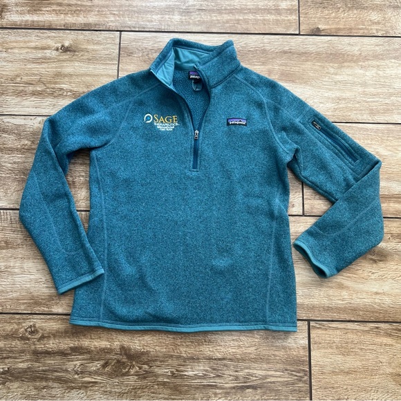 Patagonia Women’s Better Sweater 1/4 Zip Fleece Size Medium Teal - Picture 12 of 12